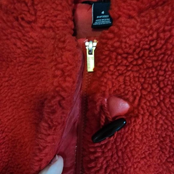 EUC Girl's Tommy Hilfiger Fuzzy Red Coat - Picture 3 of 6